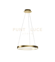ANELLO LAMPADARIO A SOSPENSIONE ORO SPAZZOLATO DIAM.55cm 3000K 2965LM 33W DIMMERABILE