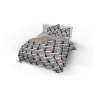 Copripiumino Matrimoniale con Stampa sul Sacco e Federe Doubleface Pennellate