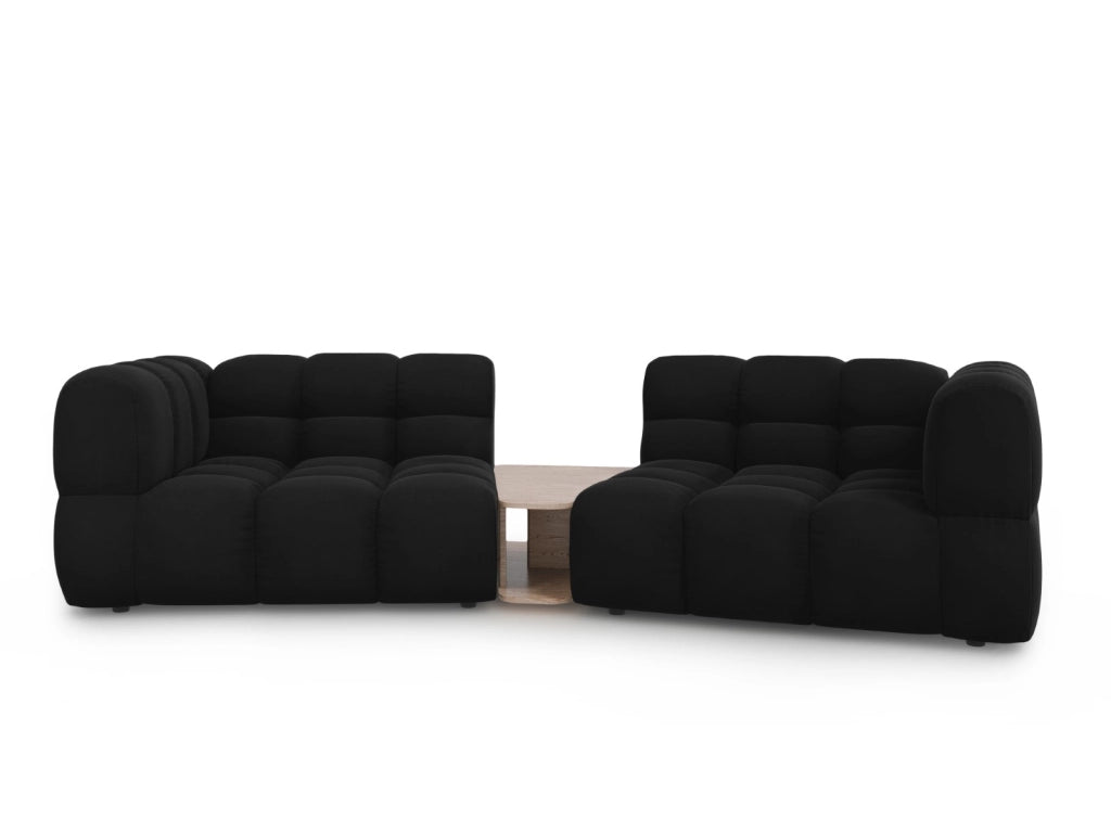 Cosmopolitan Design - Divano modulare "Sky" 2 posti in velluto nero 