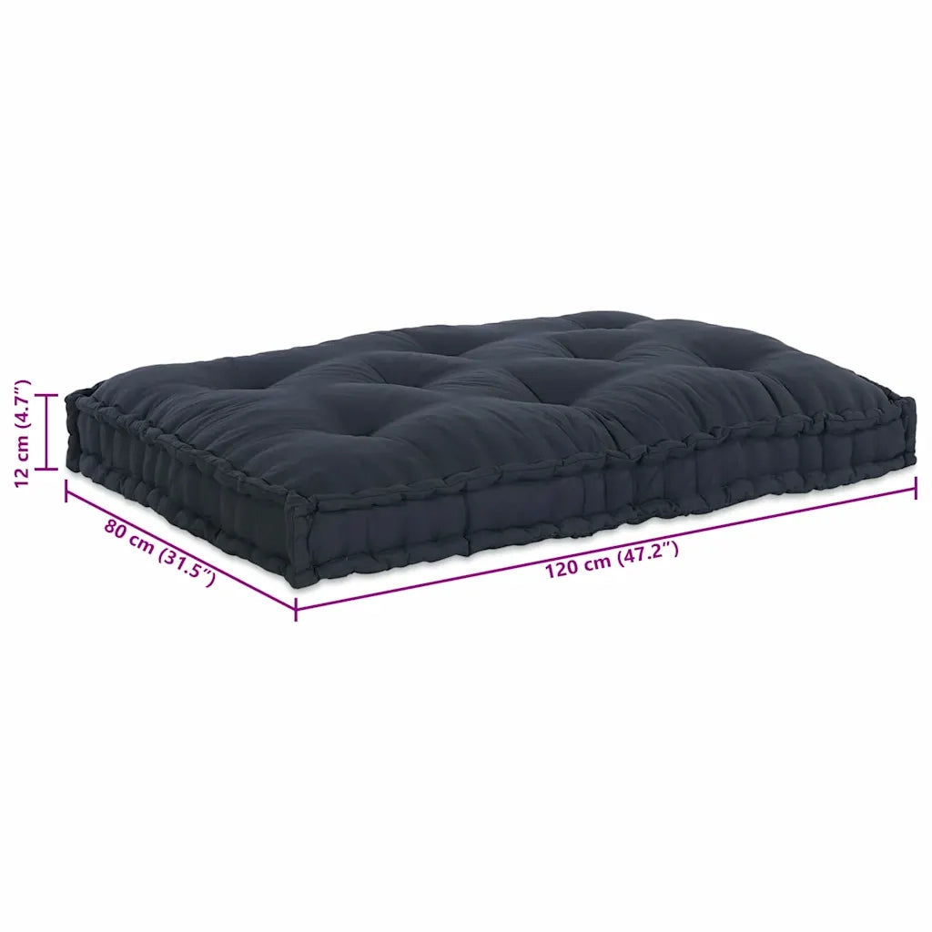 Cuscino per Divano-Cuscini per Sofa Antracite 120 x 80 x 12 cm Tessuto