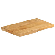 vidaXL Piano Tavolo 50x40x2,5 cm Bordi Vivi in Legno Massello di Mango