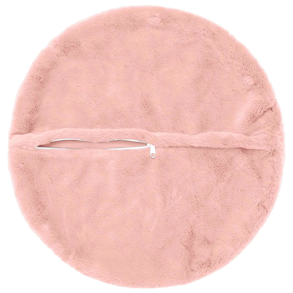 Federa 6 pz HEERLEN Rosa Ø 60 cm Pelliccia di Coniglio Finta 923126