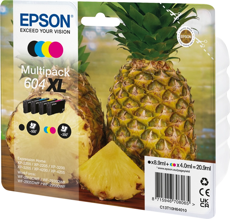 Epson 604XL cartuccia d'inchiostro 4 pz Originale Resa elevata (XL) Nero, Ciano, Magenta, Giallo