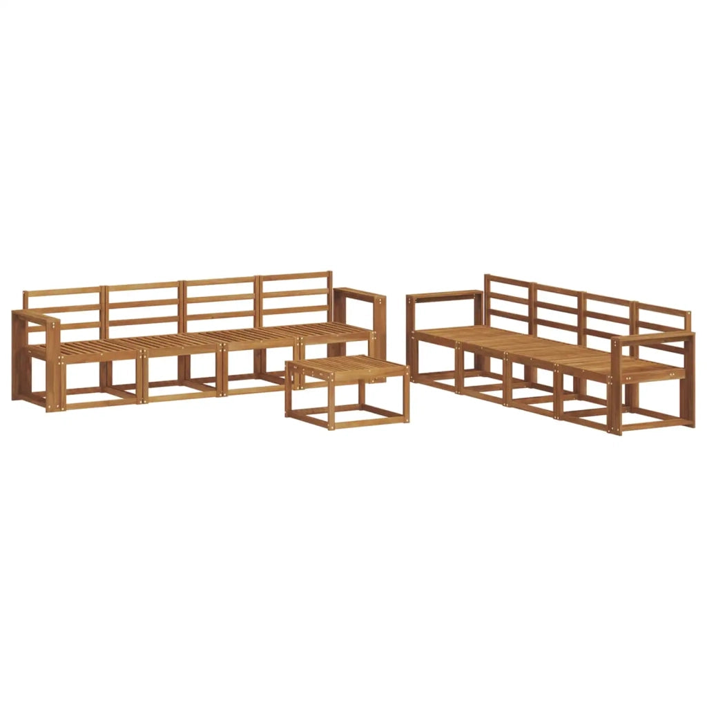 Set di divani da esterno 9 pcs Naturale