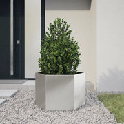 Fioriera da Giardino Esagono 69x60x45 cm in Acciaio Inox 851126