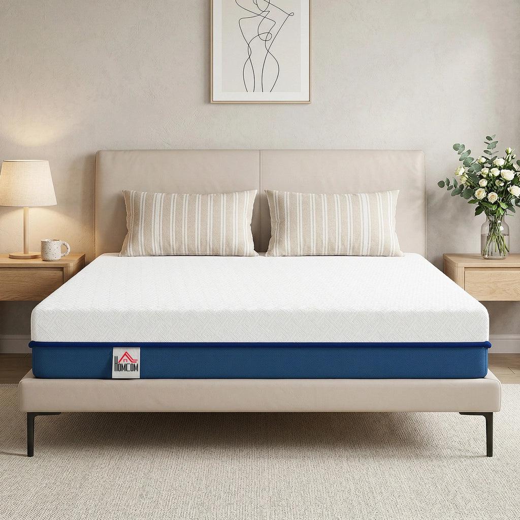 Materasso 140x190 ¨C zephmum ¨C Memory Foam al T¨¨ Verde, Copertura Lavabile