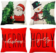 Set di cuscini decorativi in 4 pezzi - Copricuscini in lino 45 x 45 cm - Adatti per soggiorno/camera dei bambini - Decorazione