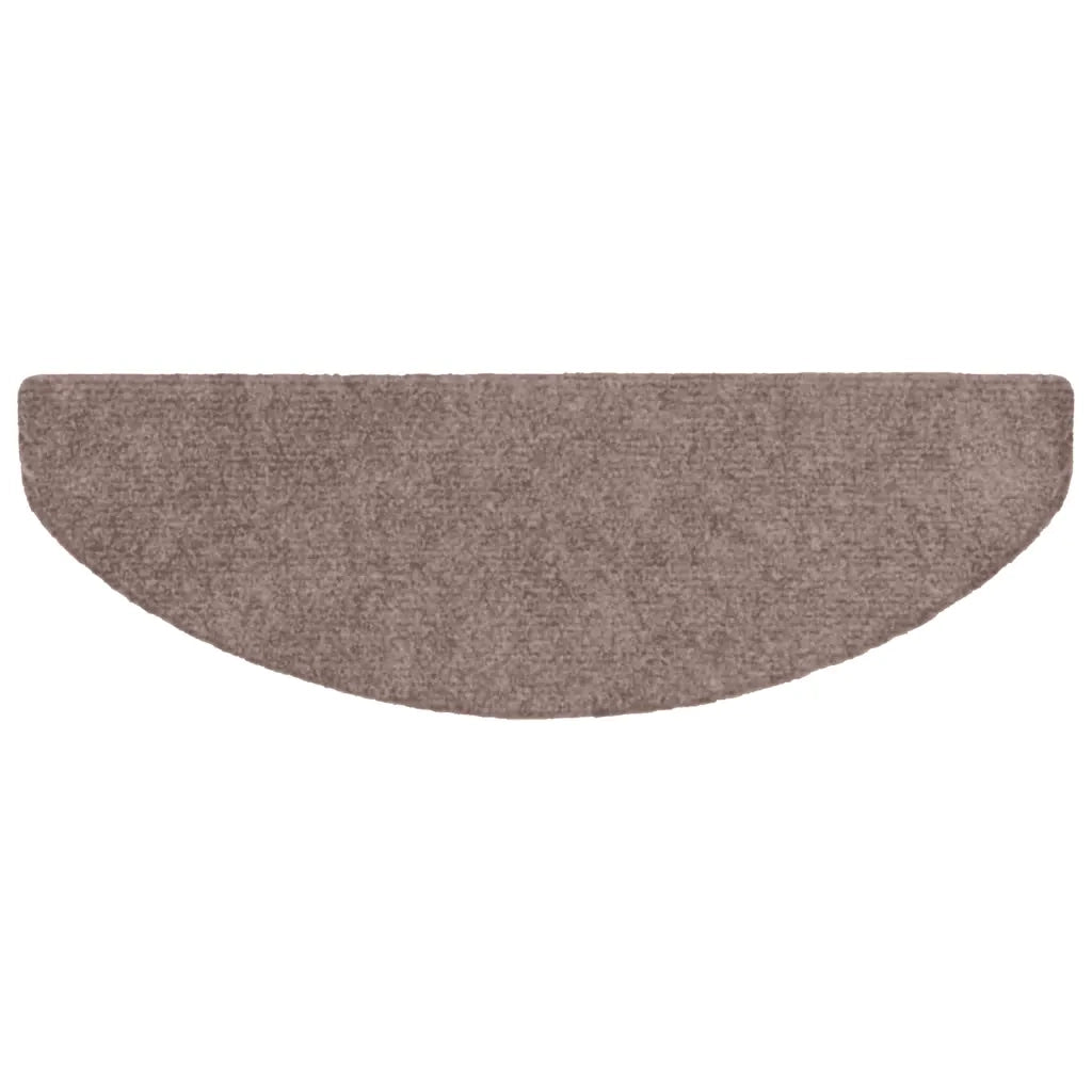 Tappetini per scale autoadesivi 10 pz 65x21x4 cm Marrone Chiaro semicircolari grandi 149699
