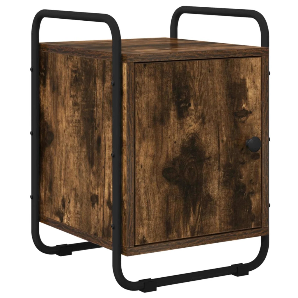 Armadio da Notte 2 pz Rovere Fumo Legno ingegnerizzato 8007604
