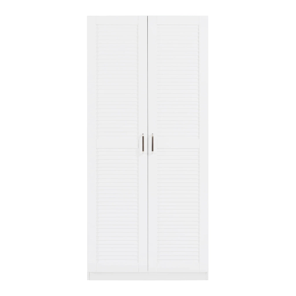 Mobile contenitore per camera da letto con 1 ripiano MDF 176 x 80 x 52 cm bianco 03_0008868