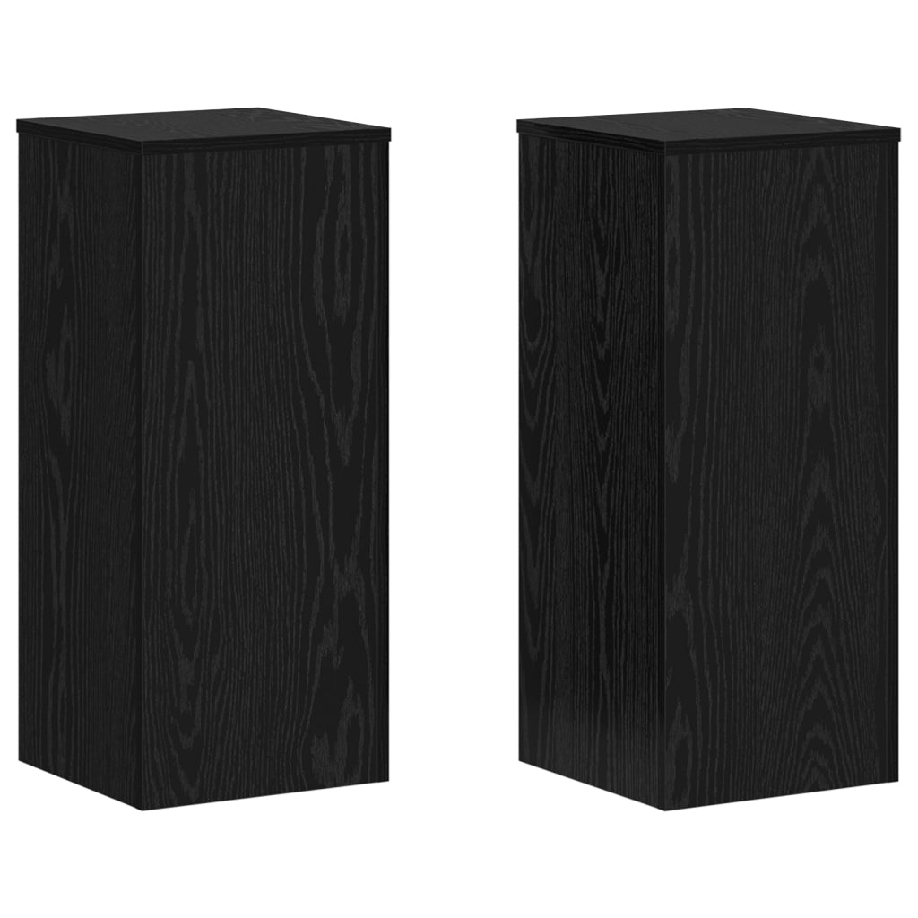 Supporti per Piante 2 pcs Quercia Nera 30x30x70 cm Legno Lavorato