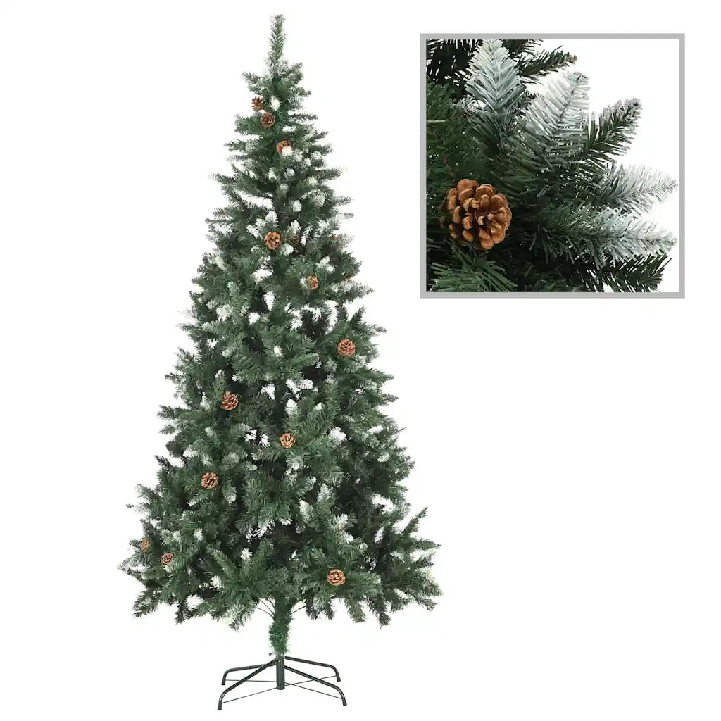 Albero di Natale Preilluminato con Palline 210 cm 3077801