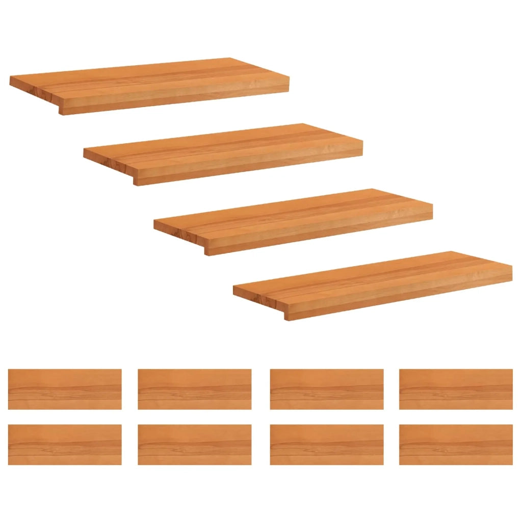 Tappeti per scale 12 pz 80 x 25 x 2 cm Marrone Chiaro 3446341