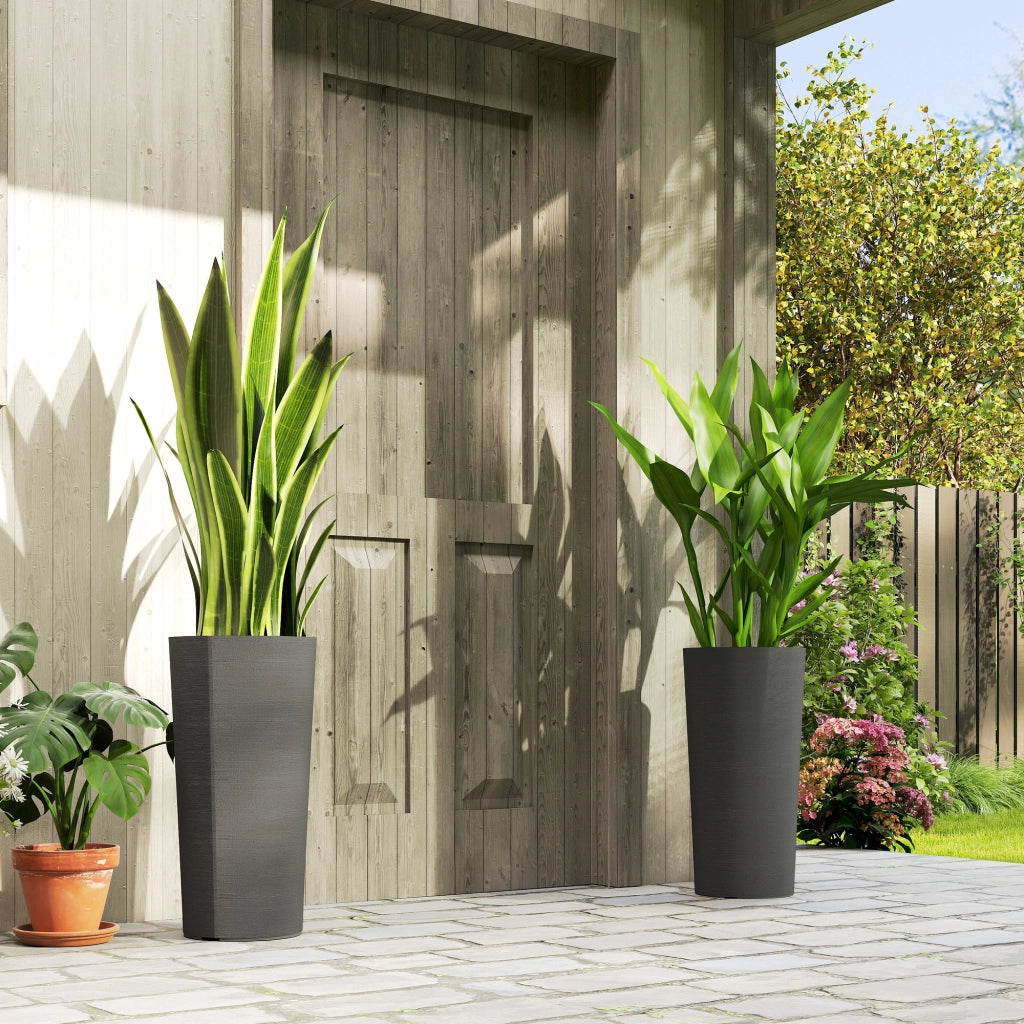 Vaso da Fiori Stapelbar ¨C Minimal ¨C 35x35 cm Rotondo Grigio Scuro