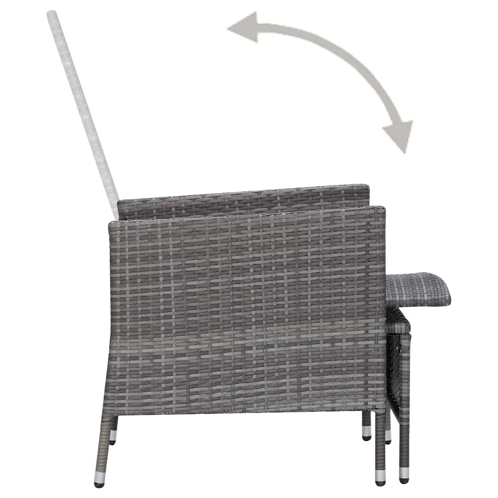 Set di mobili da giardino mobili da esterno set da 2 pezzi con cuscini resina intrecciata grigia 02_0015902