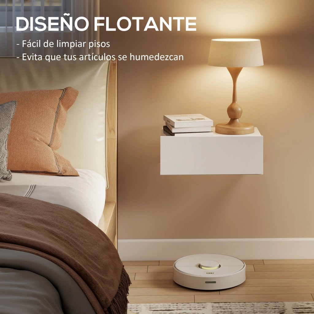 Comodino a sospensione con cassetto ¨C zephmum ¨C 40x30x15 cm bianco