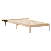 Letto singolo | Letto per adulti | Letto con Tavolini Laterali Naturale 80 x 220 cm Pino massello