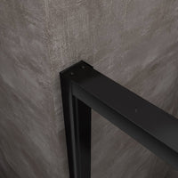 Porta Doccia Per Nicchia Con Chiusura Soft Close H 200 8 Mm Telaio Nero Opaco  Cm 160 (157-160)