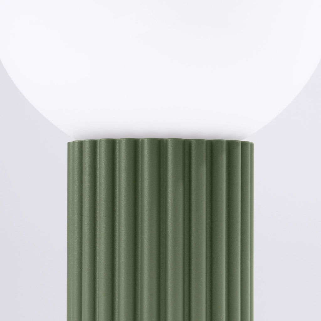 Lampada tavolo Pure Lume SFERA verde oliva, sfera vetro G9