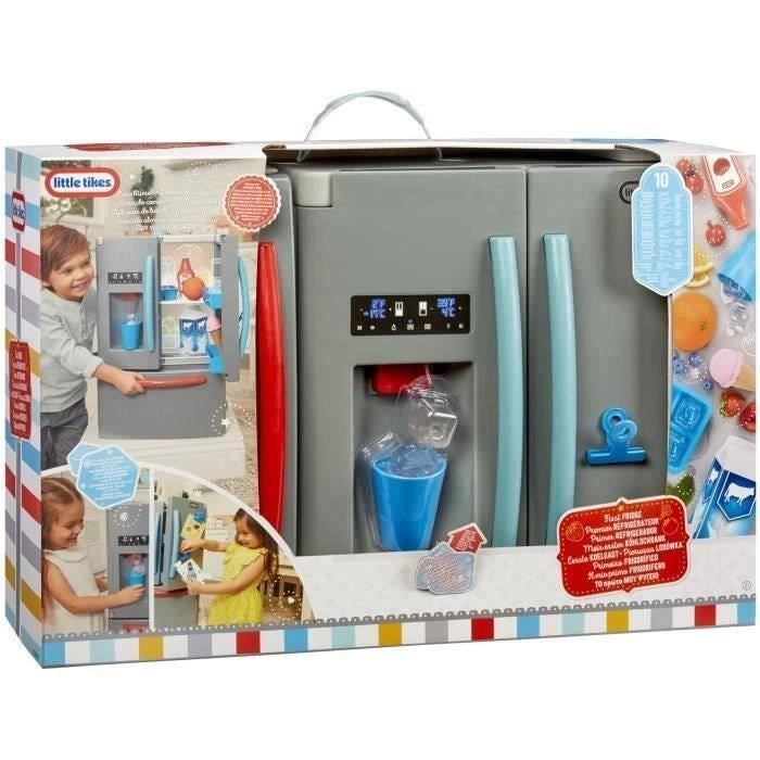 Little Tikes - Il mio primo frigorifero - Gioco di imitazione - Dispenser di cubetti di ghiaccio realistico - Luci e rumori realistici - Cibi e bevande