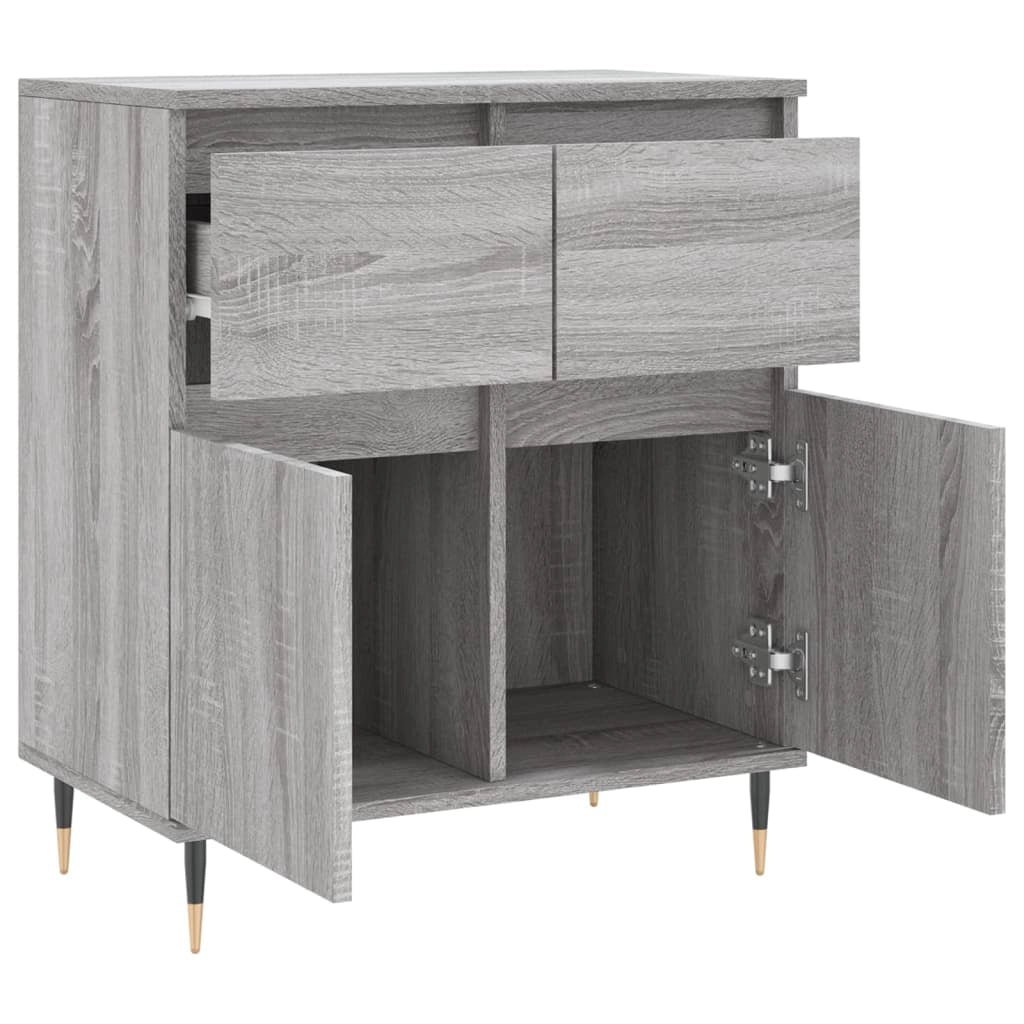 Buffet credenza cassettiera armadio mobile contenitore organizer cucina soggiorno Sonoma 60 x 35 x 70 cm legno ingegnerizzato grigio 02_0036395