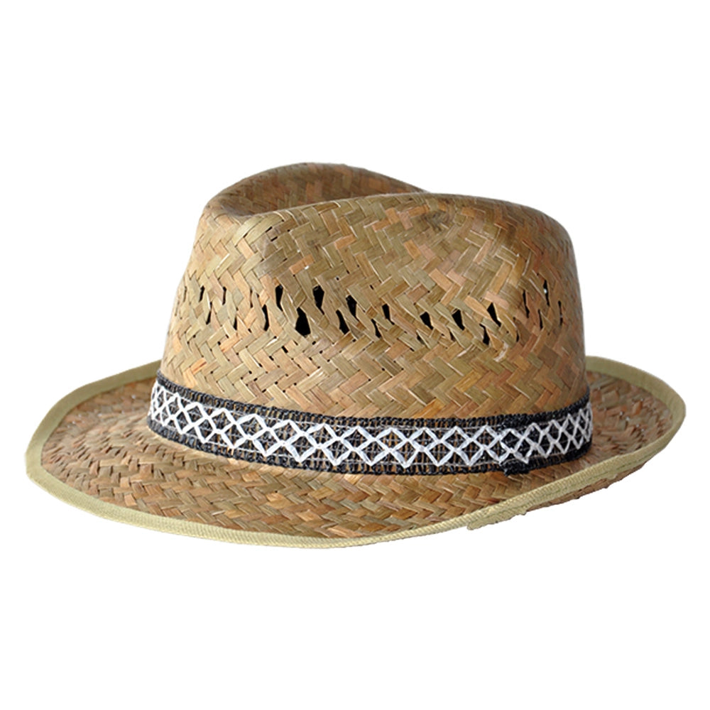 12pz cappello in paglia 'alpino' taglia 56 cod:ferx.620101nlm