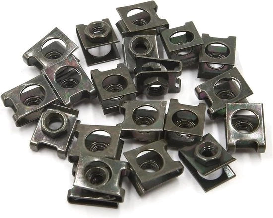 Set di 20 viti a testa per motocicletta in acciaio inox 6 mm con clip di fissaggio a molla e cartellino di identificazione
