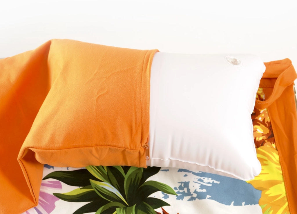 Telo Mare Da Lettino Con Cuscino Modello Comodo Summer Dis. Corallo Rosso