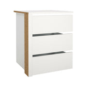 Cassettiera Giacarta, Settimino multiuso, Comò camera da letto, Mobile con cassetti, 57x55 h70 cm, Bianco