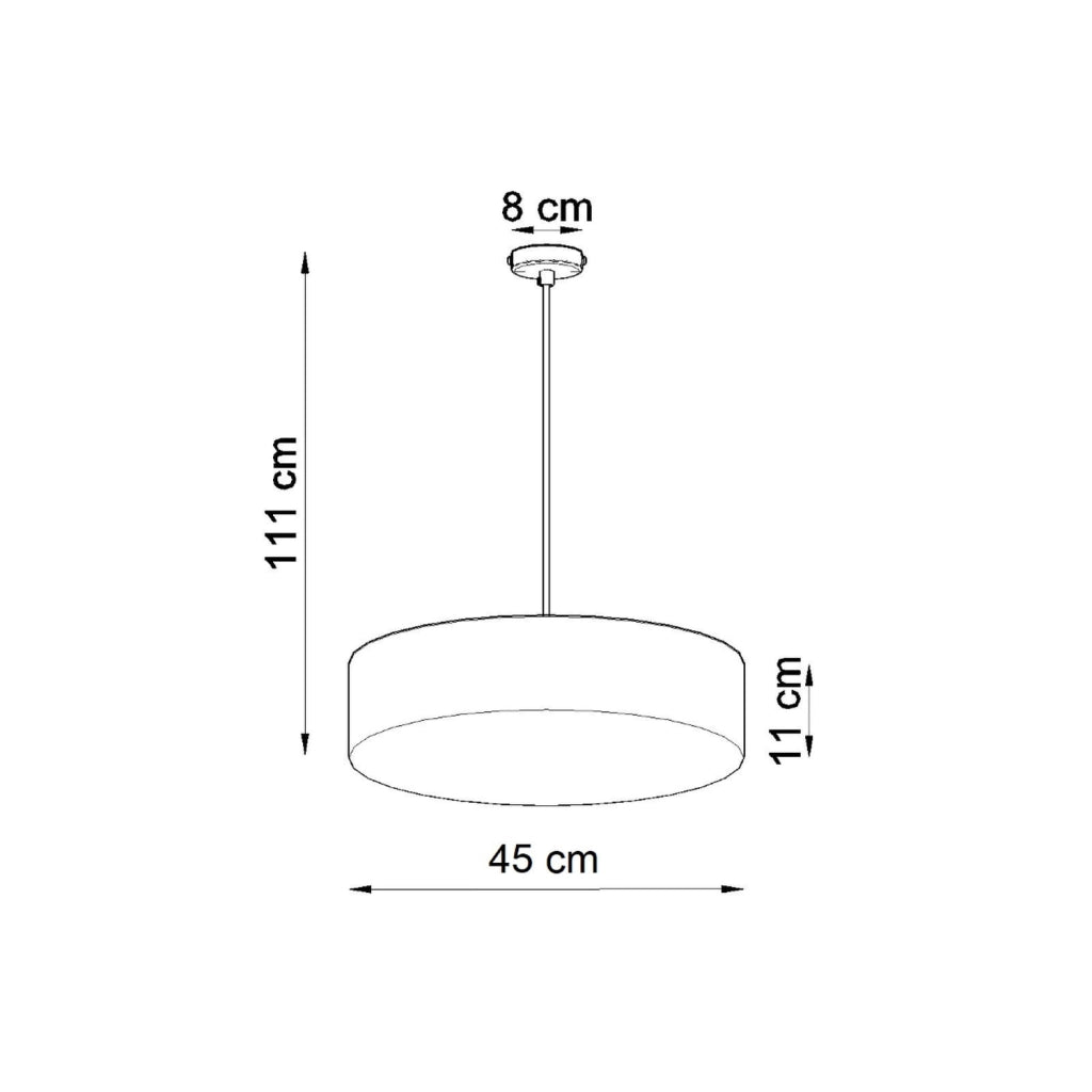 Lampadario moderno PIAZZA 45cm nero 3xE27 Pure Lume