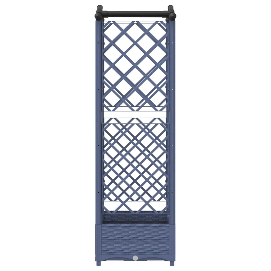 Letto Rialzato con Griglia e Tetto Grigio 124 x 40 x 126 cm PP