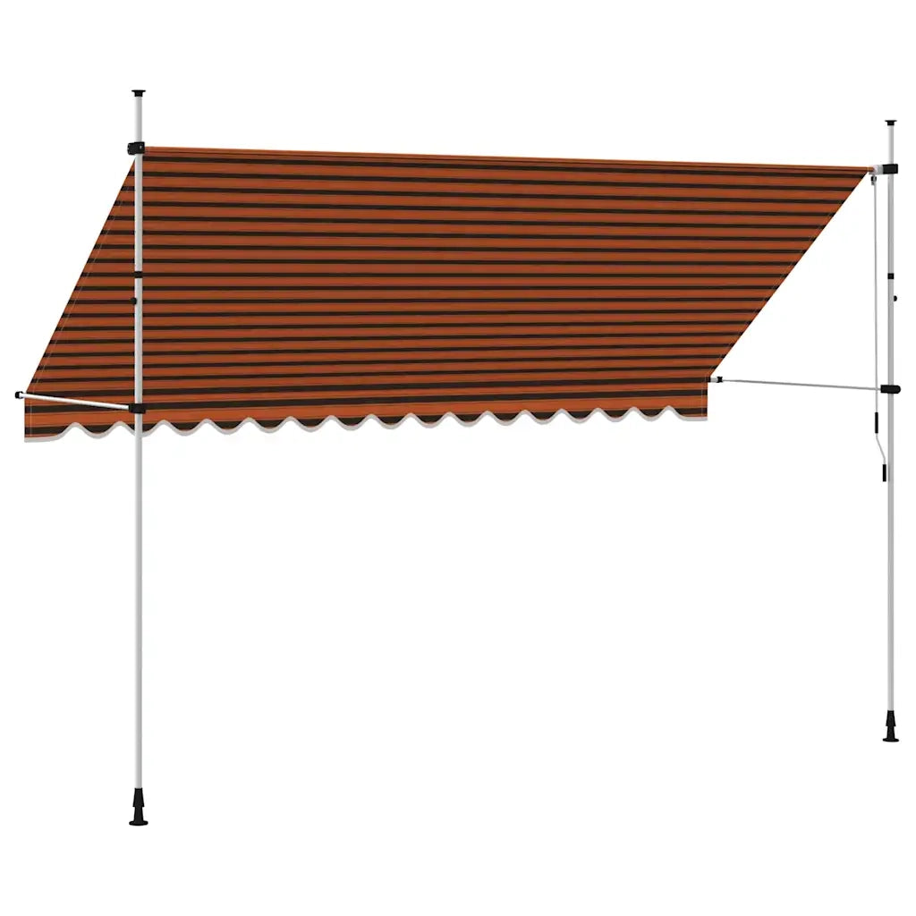 Tenda da Sole Retrattile Manuale 400 cm Arancione e Marrone cod mxl 5514
