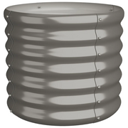 Fioriere | Cassetta per fiori | Vaso da Giardino Acciaio Zincato 40x40x36cm Grigio