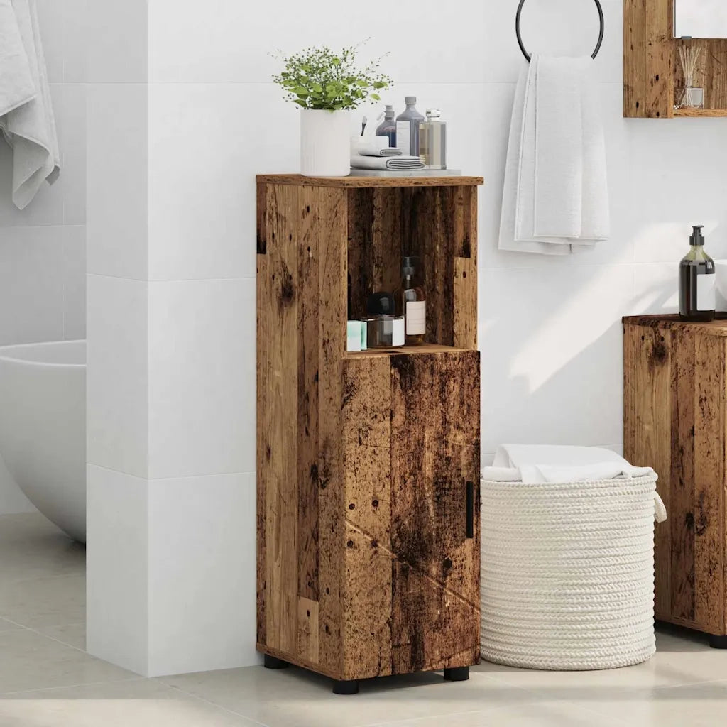 Mobile da Bagno con archiviazione Legno vecchio 30 x 35 x 95 cm