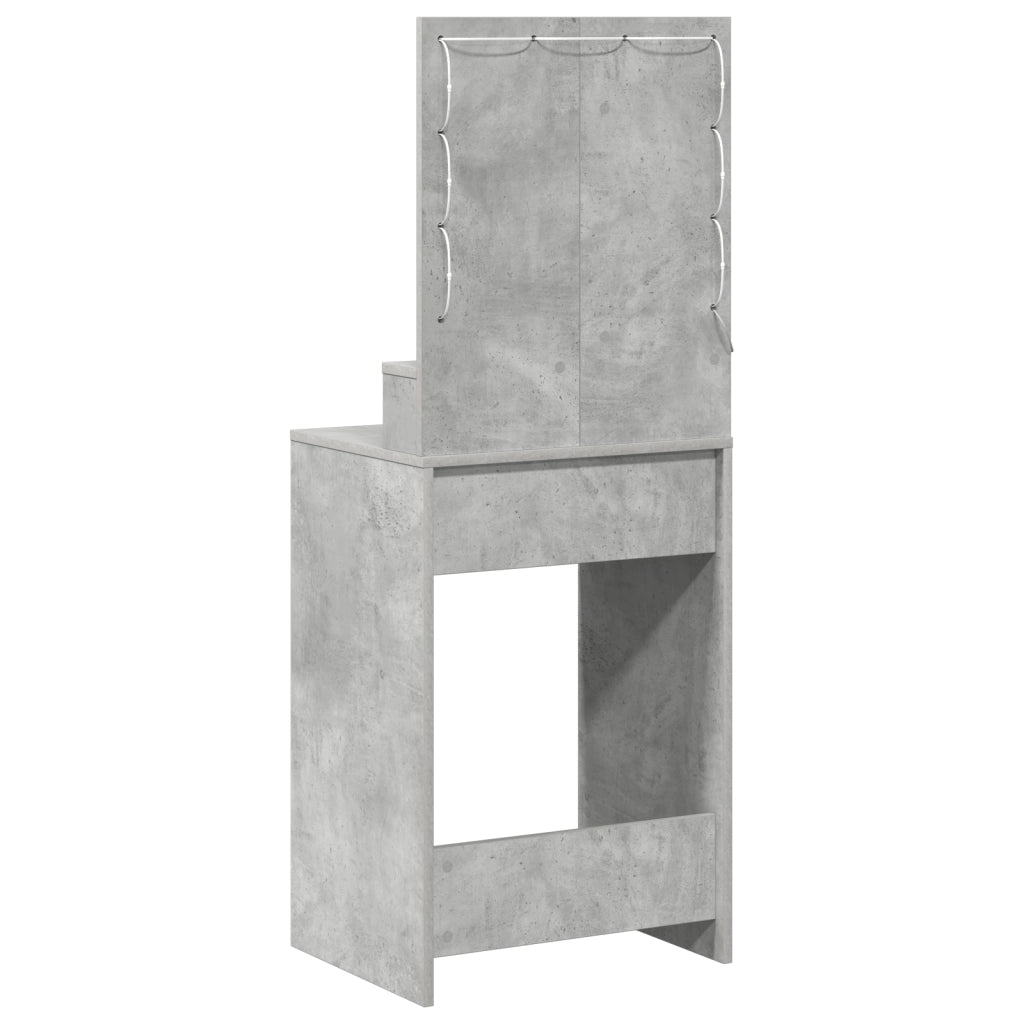 Toletta  con luci LED Grigio Cemento 50x41x135 cm