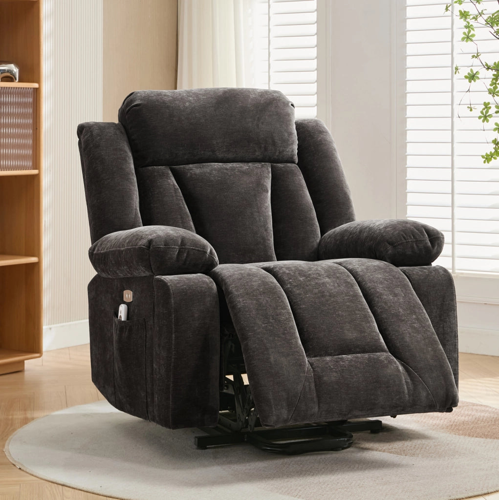 Poltrona relax elettrica con massaggio, riscaldamento e USB