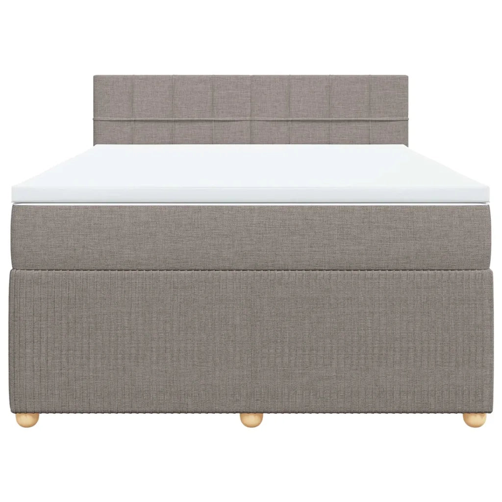 Giroletto a Molle con Materasso Tortora 140x190 cm in Tessuto 3287455