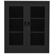 Armadio per Ufficio Antracite 90x40x105 cm in Acciaio 335937