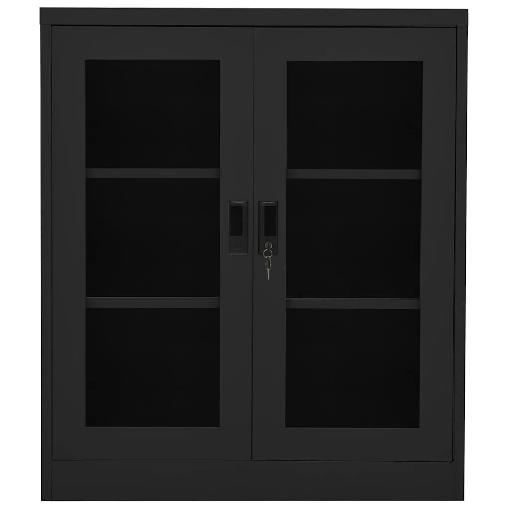 Armadio per Ufficio Antracite 90x40x105 cm in Acciaio 335937
