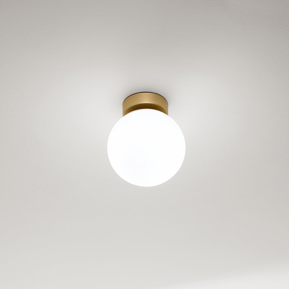 Applique Contemporanea Maga Metallo Oro Vetro 1 Luce E14