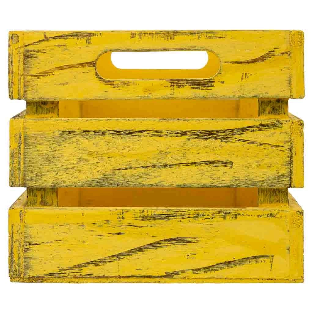 Cassetto in legno arancione 18x12x10h cm