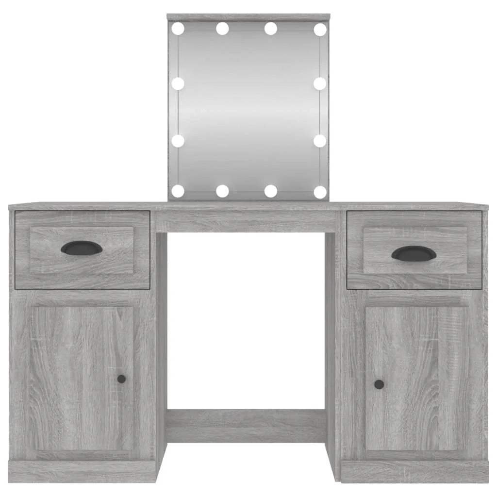 Toeletta con illuminazione a LED 130 x 50 x 132,5 cm grigio Sonoma 02_0006415