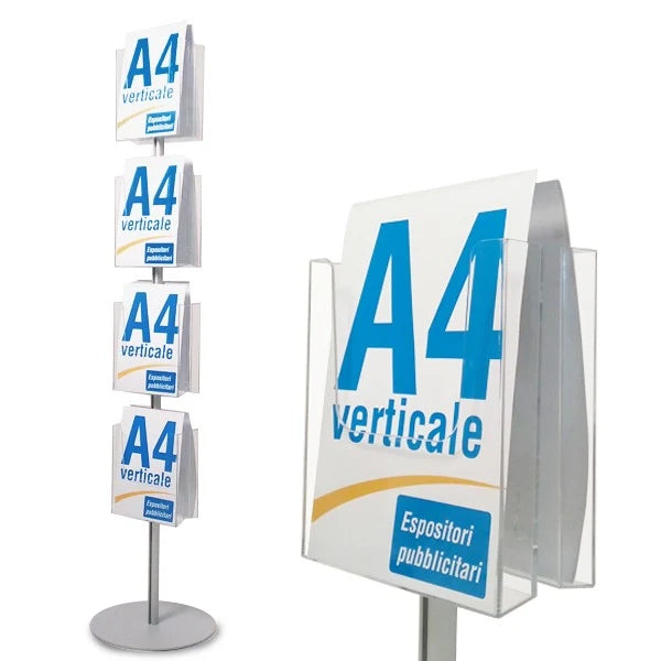 Porta depliant espositore formato A4 - Bifacciale