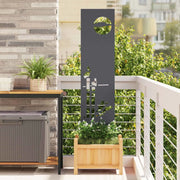 Schermo per privacy in giardino Traforo Antracite 32 x 140 cm 876247