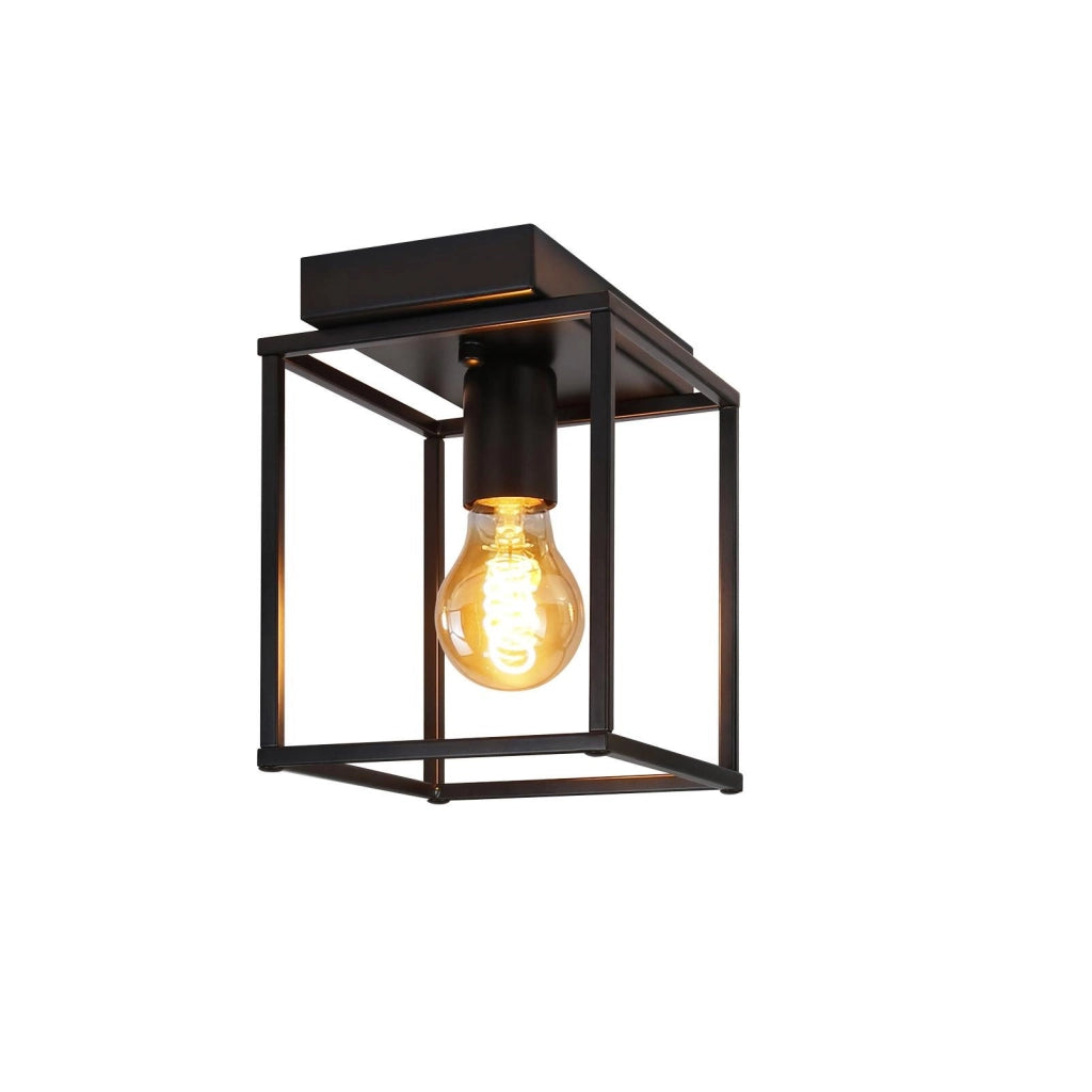 ZMH Lampada da soffitto industriale retrò nera 40W per camera da letto soggiorno corridoio cucina sala da pranzo