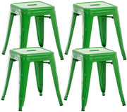 Set 4 Panchetti Impilabili Armin In Metallo verde
