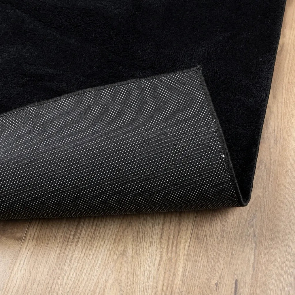 vidaXL Tappeto OVIEDO a Pelo Corto Nero 240x240 cm