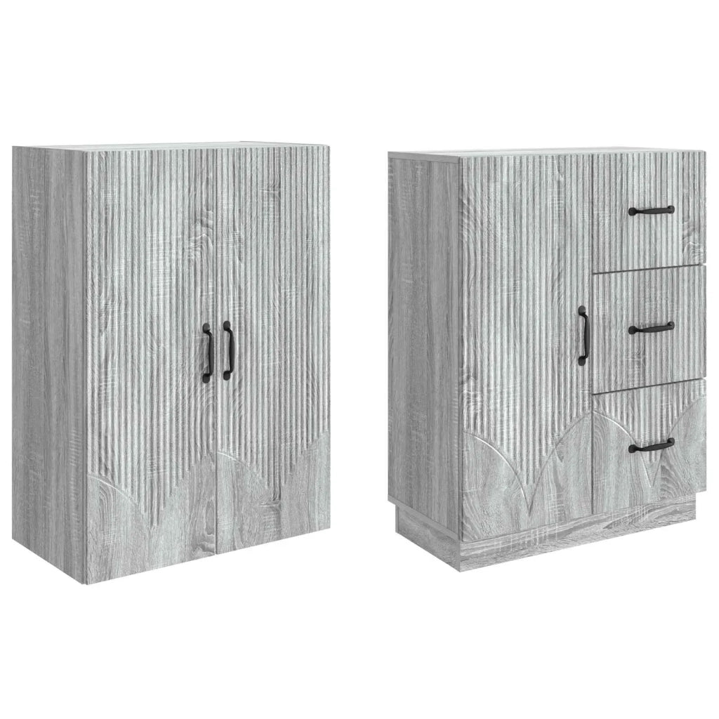 Set di armadi 2 pz Sonoma grigio Legno ingegnerizzato 3416823