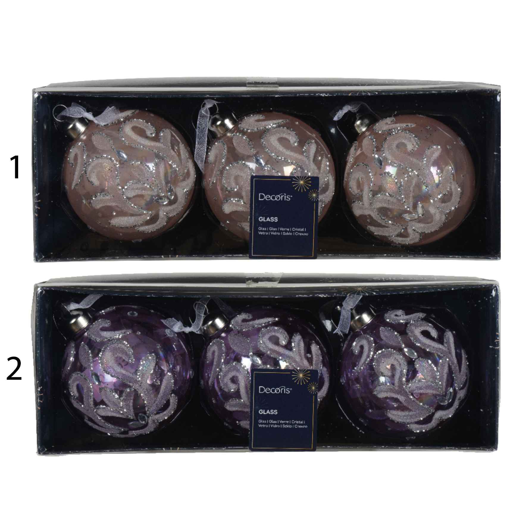 BOX 3 PALLE  IN VETRO CON