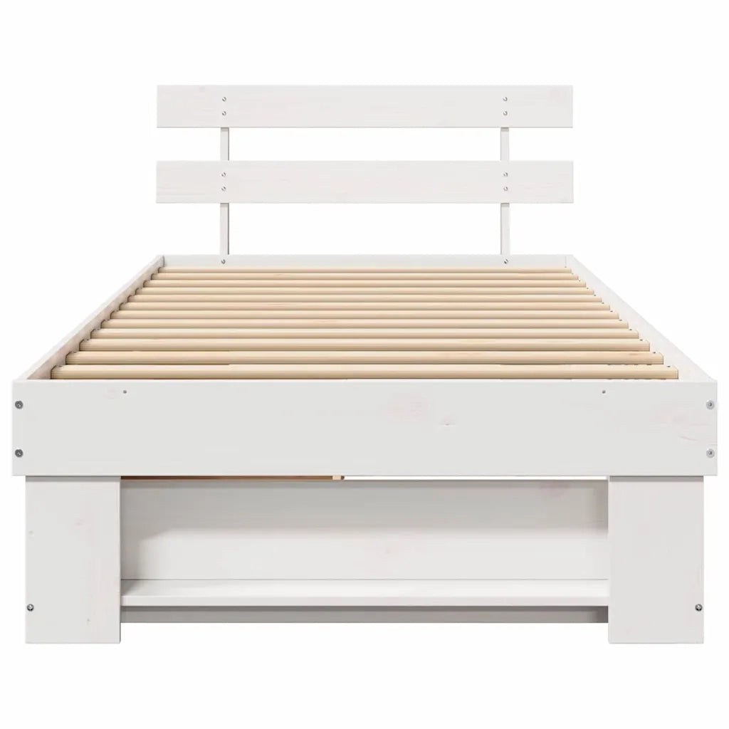 Struttura del letto Bianco 80 x 200 cm Pino massello 872546